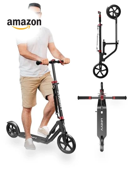 Folding Adjustable Adult Scooter with Big Wheels — Push Scooters, LEEYV