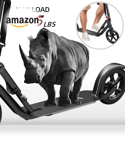 Folding Adjustable Adult Scooter with Big Wheels — Push Scooters, LEEYV