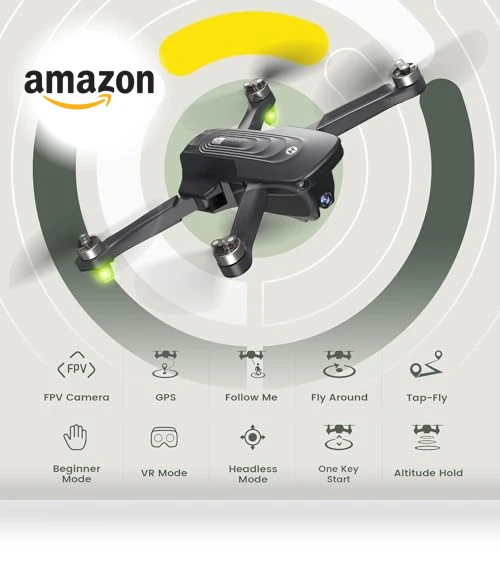 GPS Drone with 4K Camera, Auto Return, Follow Me, Brushless Motor, 46 Mins Flight — Drones, Holy Stone