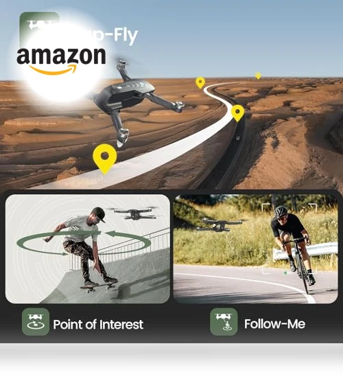 GPS Drone with 4K Camera, Auto Return, Follow Me, Brushless Motor, 46 Mins Flight — Drones, Holy Stone