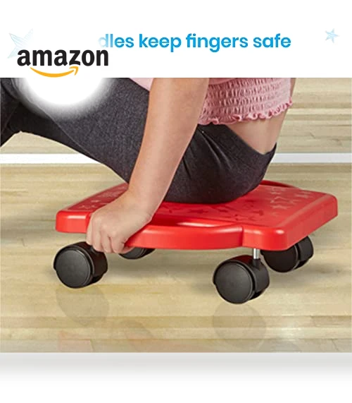Green Indoor Scooter Board with Handles for Kids — Balance Bikes, hand2mind
