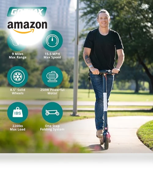 GXL V2 Electric Scooter with 8.5" Solid Tire, 250W Motor, Foldable Design — Push Scooters, Gotrax