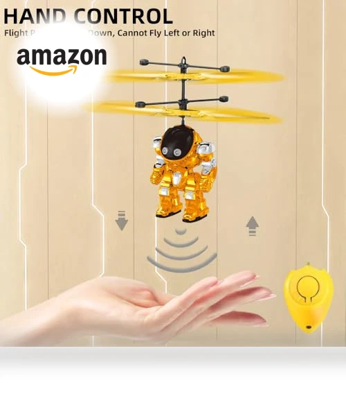 Hand Controlled Drone Toy with LED Light for Kids — Interactive Learning Devices, BYIUA