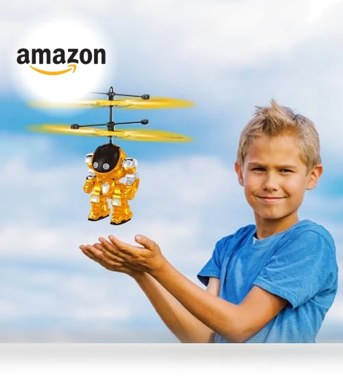 Hand Controlled Drone Toy with LED Light for Kids — Interactive Learning Devices, BYIUA