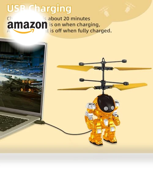Hand Controlled Drone Toy with LED Light for Kids — Interactive Learning Devices, BYIUA