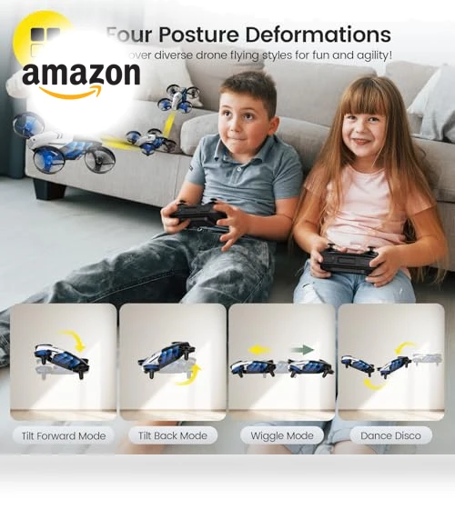 2 IN1 MINI Indoor Drone with Land & Fly Mode, RC Quadcopter for Kids — Flying Toys, Holy Stone