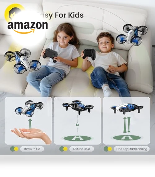 2 IN1 MINI Indoor Drone with Land & Fly Mode, RC Quadcopter for Kids — Flying Toys, Holy Stone