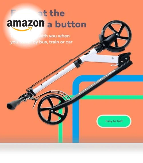 Adjustable Kick Scooter with Large Wheels for Kids, Teens & Adults — Push Scooters, Lascoota