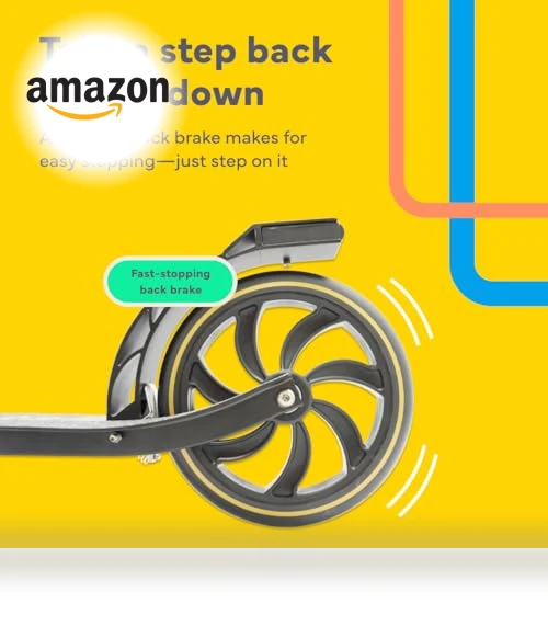 Adjustable Kick Scooter with Large Wheels for Kids, Teens & Adults — Push Scooters, Lascoota