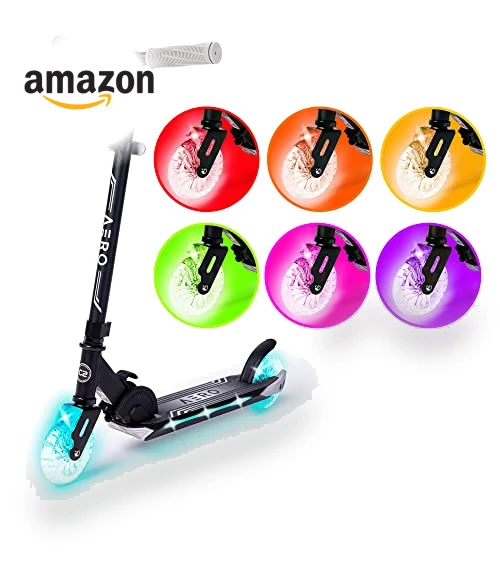 Dynamic Light Up Kick Scooter for Kids with Adjustable Handlebar — Push Scooters, AERO MOBILITY