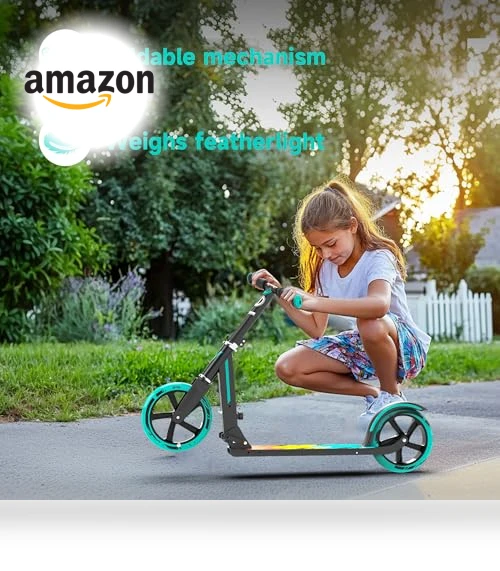 Adjustable Height Foldable Scooter for Kids and Adults — Push Scooters, LEEYV