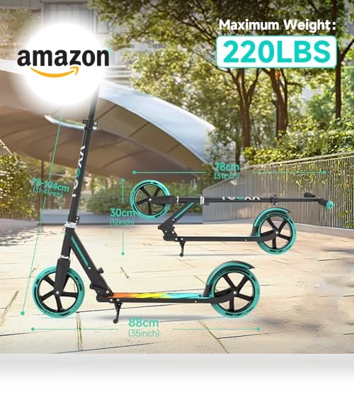 Adjustable Height Foldable Scooter for Kids and Adults — Push Scooters, LEEYV