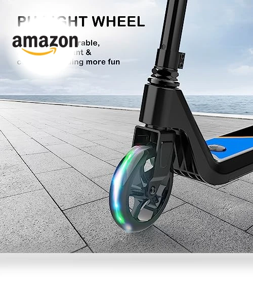 Electric Scooter for Kids with Adjustable Speed and Height — Balance Bikes, LINGTENG