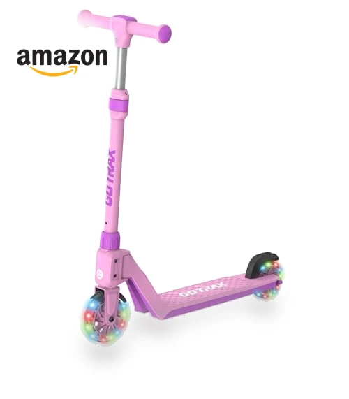 Kick Scooter for Kids with LED Lighted Wheels, Adjustable Handlebars — Push Scooters, Gotrax