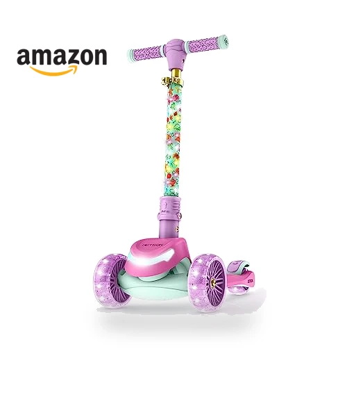 Character Kids Kick Scooter with LED Lights and Light-Up Wheels — Push Scooters, Jetson