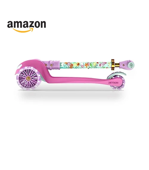 Character Kids Kick Scooter with LED Lights and Light-Up Wheels — Push Scooters, Jetson