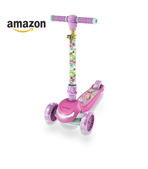 Character Kids Kick Scooter with LED Lights and Light-Up Wheels — Push Scooters, Jetson