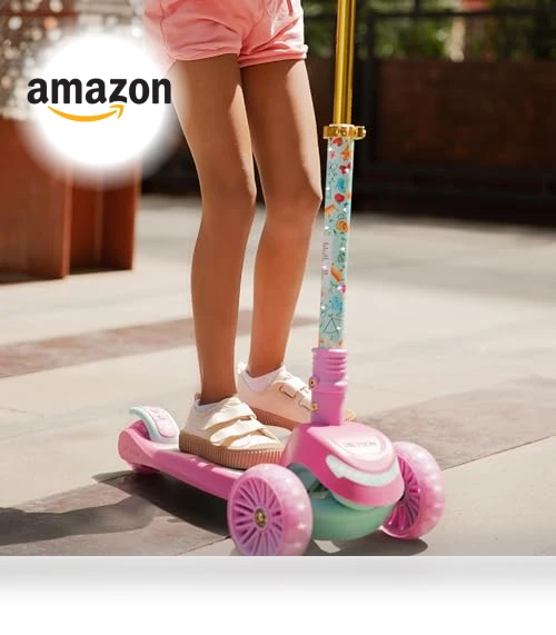 Character Kids Kick Scooter with LED Lights and Light-Up Wheels — Push Scooters, Jetson