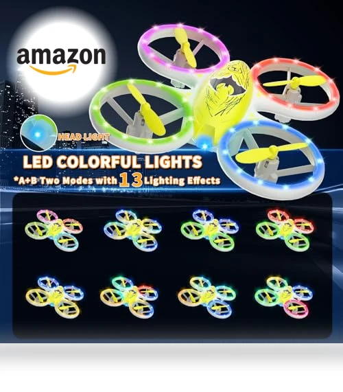 Easy to Use RC Quadcopter for Kids with Altitude Hold and LED Lights — Flying Toys, CYLION