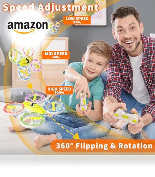 Easy to Use RC Quadcopter for Kids with Altitude Hold and LED Lights — Flying Toys, CYLION