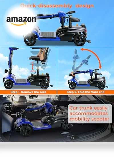 30 Mile Long Range Travel Mobility Scooter for Adults & Seniors — Mobility Scooters, MOVEMAGIC