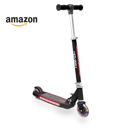 Kids Folding Kick Scooter with LED Light Up Wheels — Push Scooters, Hover-1