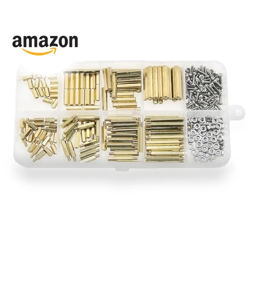 320PCS M2 Hexagonal Copper Post Screw and Nut Kit for PCB Motherboard — Assortment Sets, ZZHXSM