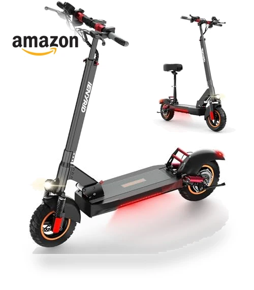 Electric Scooter with Seat for Adults, 28 Mph Max Speed & 31 Miles Max Range — Push Scooters, LET IT GO