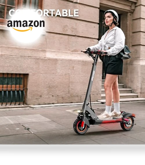 Electric Scooter with Seat for Adults, 28 Mph Max Speed & 31 Miles Max Range — Push Scooters, LET IT GO