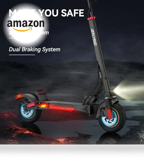 Electric Scooter with Seat for Adults, 28 Mph Max Speed & 31 Miles Max Range — Push Scooters, LET IT GO