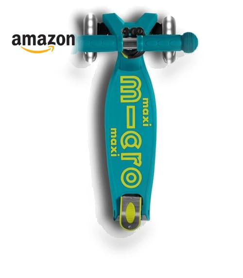 Maxi Deluxe Foldable LED Scooter for Kids with Light-Up Wheels — Push Scooters, Micro