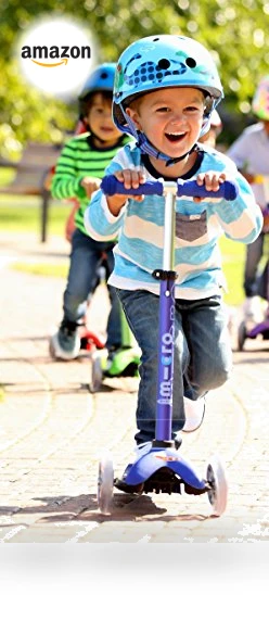 Mini Deluxe Three Wheeled Scooter for Kids — Balance Bikes, Micro