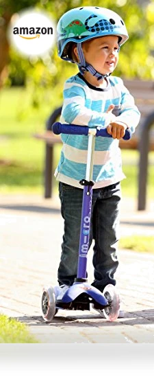 Mini Deluxe Three Wheeled Scooter for Kids — Balance Bikes, Micro
