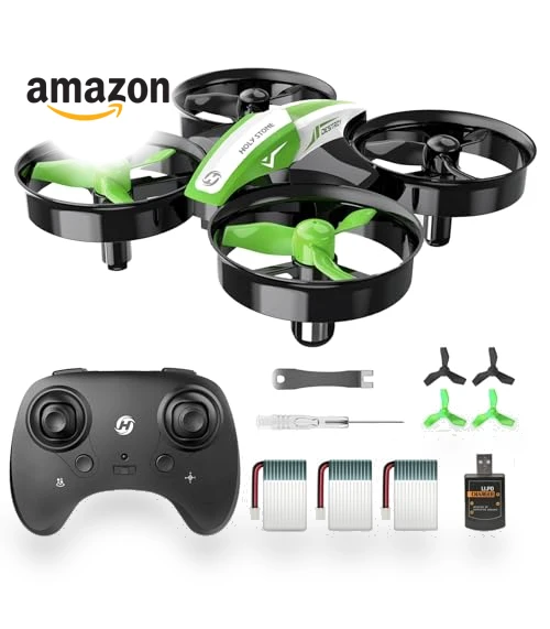 Mini Drone for Kids and Beginners with Auto Hover, 3D Flips, 3 Batteries — Interactive Figures & Robots, Holy Stone
