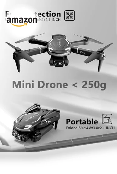 Mini Drone with Camera, 1080P FPV, 3 Batteries, Remote Control — Drones, FLYVISTA