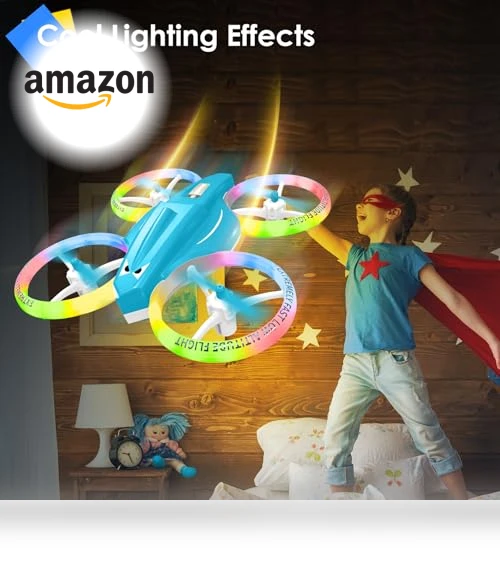 Mini Drone with LED Lights for Kids and Beginners — Flying Toys, Lisoco