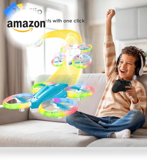 Mini Drone with LED Lights for Kids and Beginners — Flying Toys, Lisoco