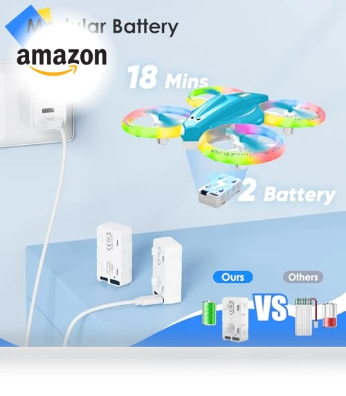 Mini Drone with LED Lights for Kids and Beginners — Flying Toys, Lisoco