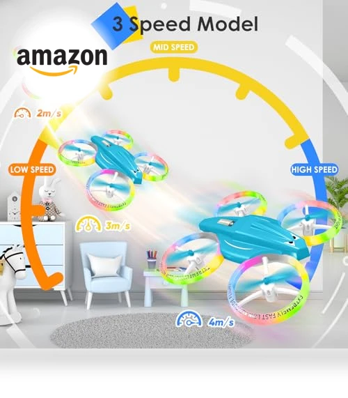 Mini Drone with LED Lights for Kids and Beginners — Flying Toys, Lisoco