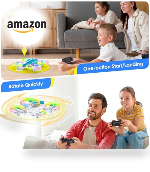 Mini Drone with LED Lights for Kids and Beginners — Flying Toys, Lisoco