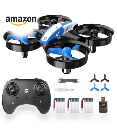 Mini Drone for Kids and Beginners with Auto Hovering, 3D Flips, and 3 Batteries — Flying Toys, Holy Stone