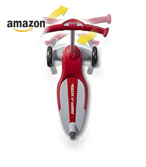 3 Wheel Scooter for Kids and Toddlers, Red Kick Scooter — Baby Walkers, Radio Flyer