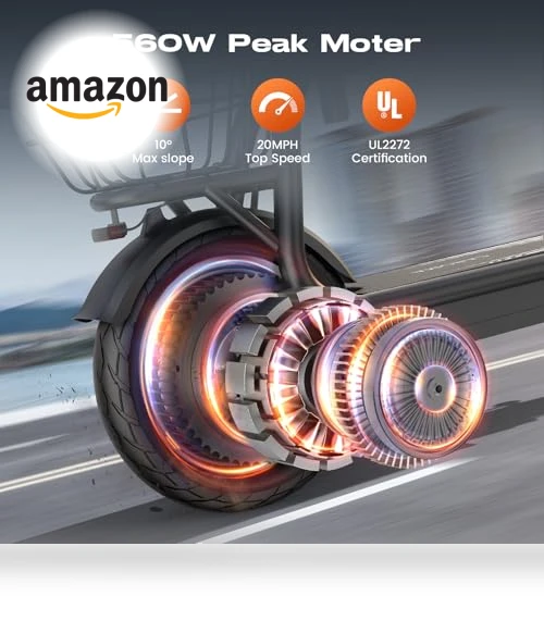 Peak 1200W Electric Scooter with Seat, 30 Miles Range, 20MPH, Foldable Commuter Scooter — Electric Vehicles, Caroma