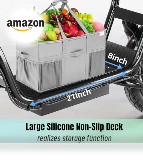 Peak 1200W Electric Scooter with Seat, 30Miles Range, 20MPH Top Speed, Foldable — Electric Self-Balancing Scooters, Caroma
