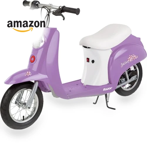 Miniature Euro-Style Electric Scooter with Seat and Lights — Electric Vehicles, Razor