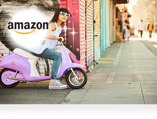 Miniature Euro-Style Electric Scooter with Seat and Lights — Electric Vehicles, Razor