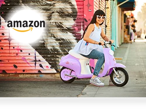 Miniature Euro-Style Electric Scooter with Seat and Lights — Electric Vehicles, Razor