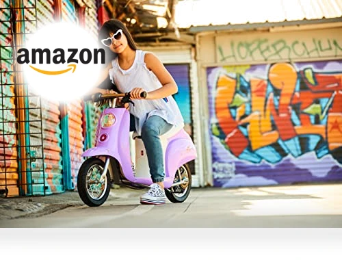Miniature Euro-Style Electric Scooter with Seat and Lights — Electric Vehicles, Razor