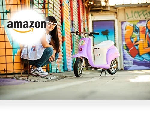 Miniature Euro-Style Electric Scooter with Seat and Lights — Electric Vehicles, Razor
