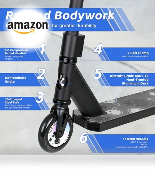 Pro Scooter Stunt Scooter Complete Trick Scooter for Kids, Teens, Adults — Stunt Scooters, FREEDARE